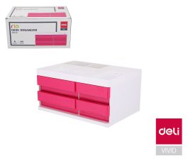 Box zásuvkový RIO 4 zásuvky DELI EZ25040 ružový