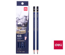 Ceruzka technická lakovaná  6B DELI