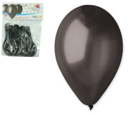 Balóniky 10ks METAL čierne