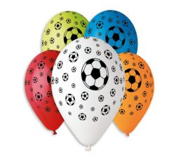 Balóniky s potlačou 5ks OBYČ. Futbalová lopta