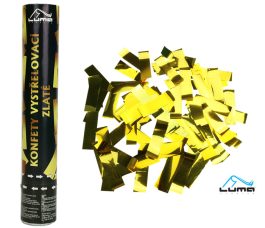 Konfety vystrel’ovacie 30cm fóliové zlaté LUMA