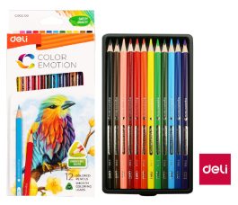 Farbičky DELI trojhranné 12 farieb Color Emotion EC00200