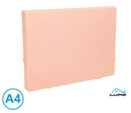 Dosky na spisy s gumou, box A4 pastel LUMA, ružový