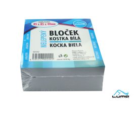 Bloček KOCKA biela 85 x 85 x40mm, nelepená LUMA