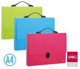 Aktovka spisová box A4  1 priehradka RIO DELI EB50002 mix