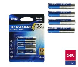 Batérie alkalická AAA mikrotužková LR03 4ks blistr DELI E18505