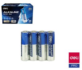 Batérie alkalická AA tužková LR6, 4ks DELI E18503